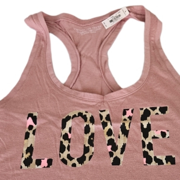 NWT Victoria's Secret Racerback Tank "  LOVE " - Picture 3 of 4